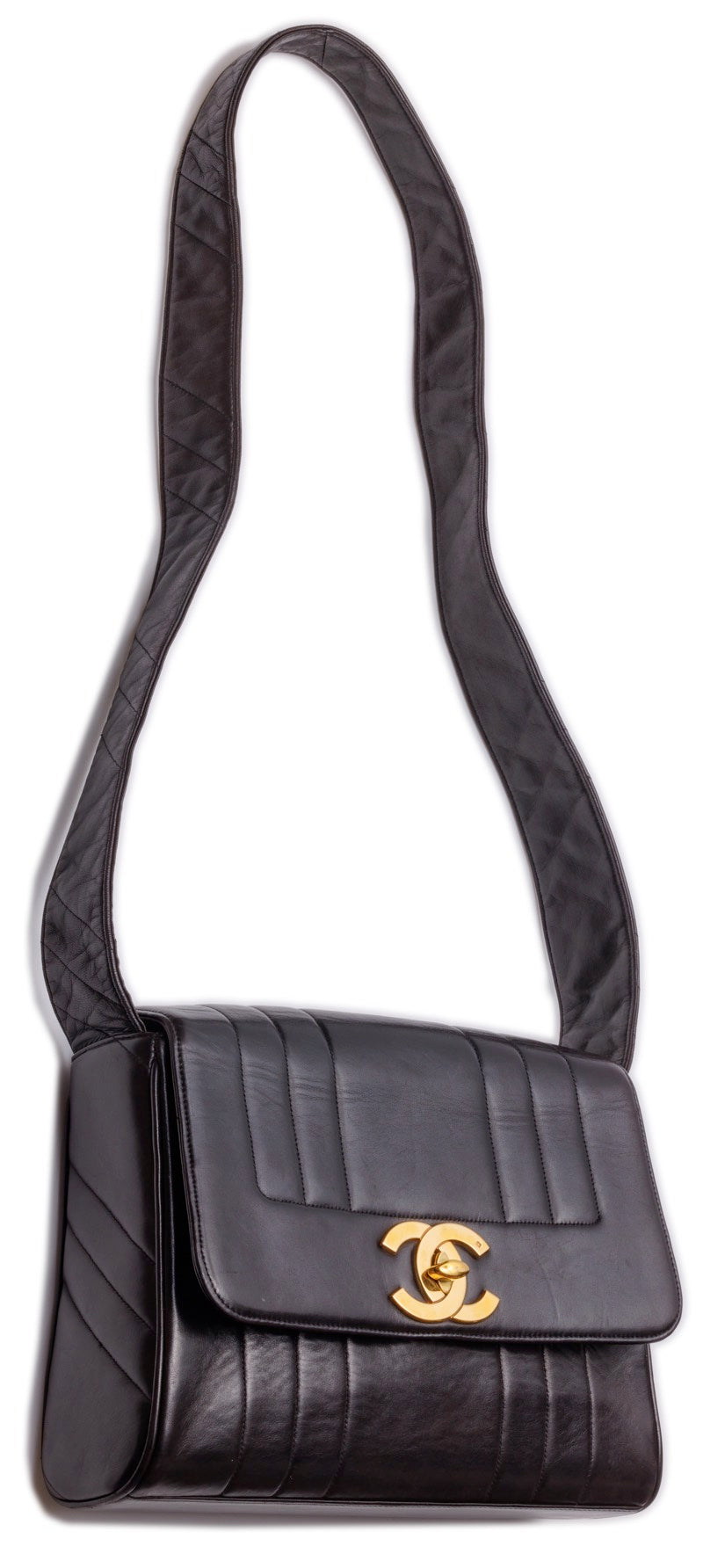 Chanel Decacoco Single Flap Chain Lambskin Black