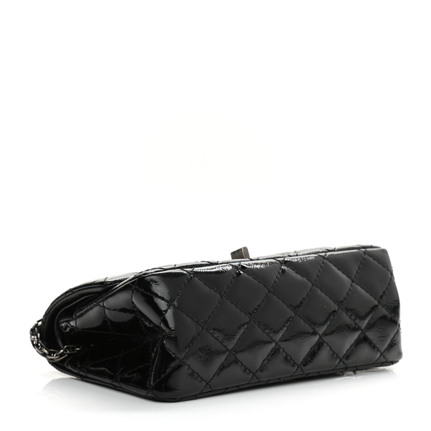 Chanel Crinkled Patent Quilted 2.55 Reissue Mini Flap Black