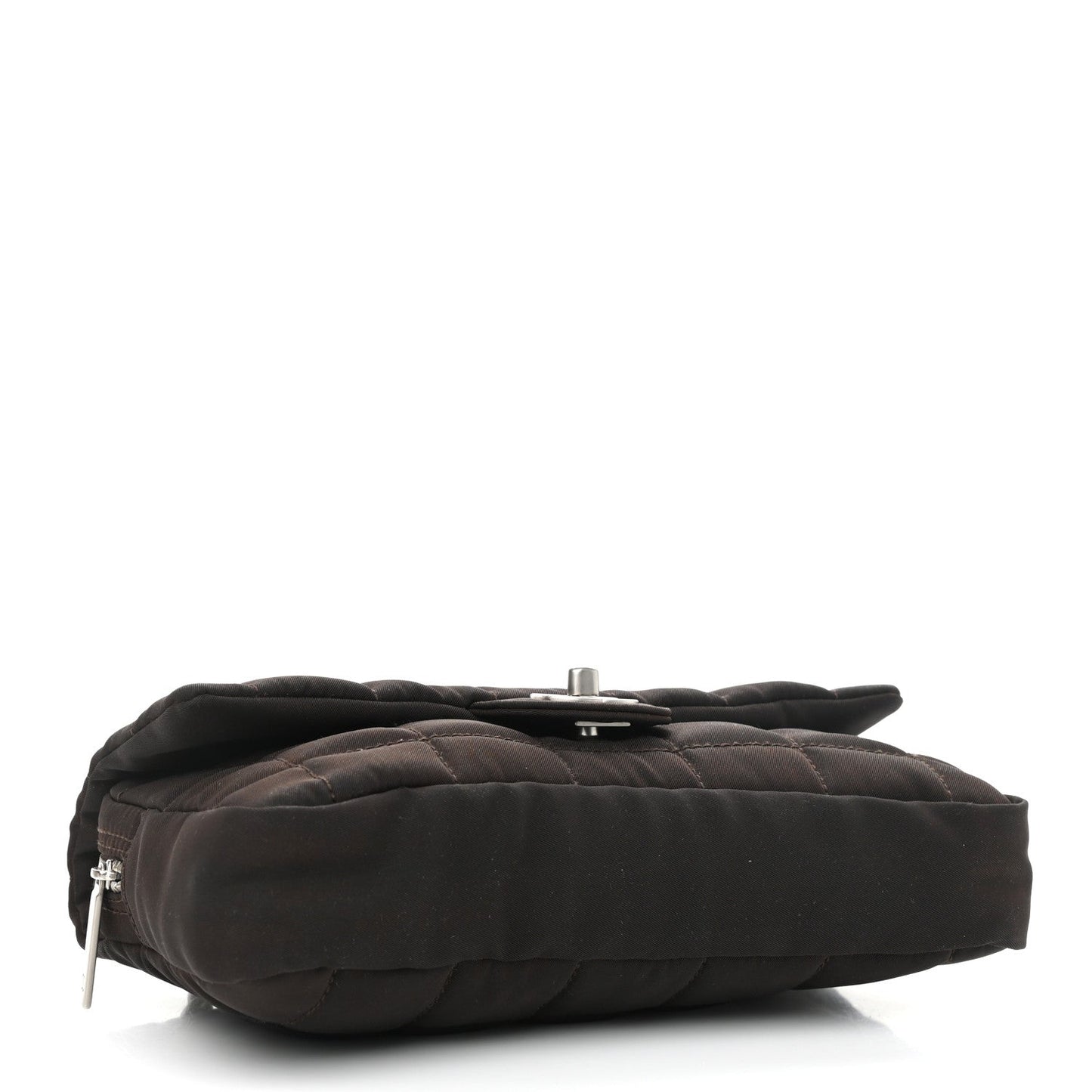 Chanel Nylon Square Quilted Flap Dark Brown