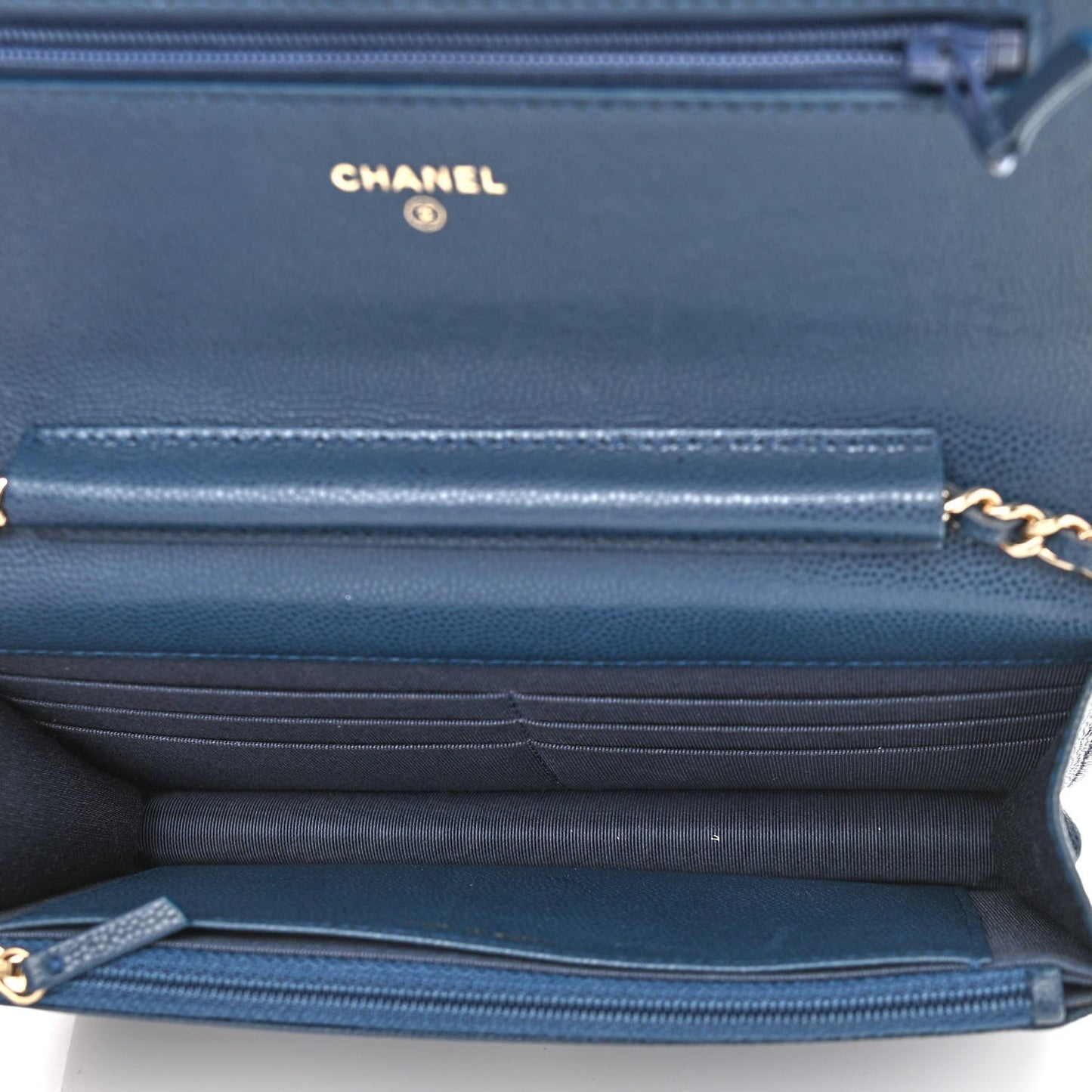 Chanel Caviar Quilted Wallet On Chain WOC Blue
