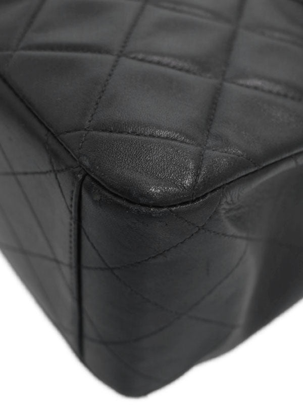 Chanel Deca Matelasse Chain Shoulder Bag Black