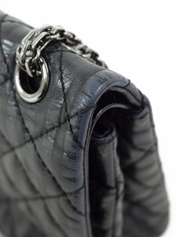 Chanel Matelasse Chain Shoulder Bag Black Leather