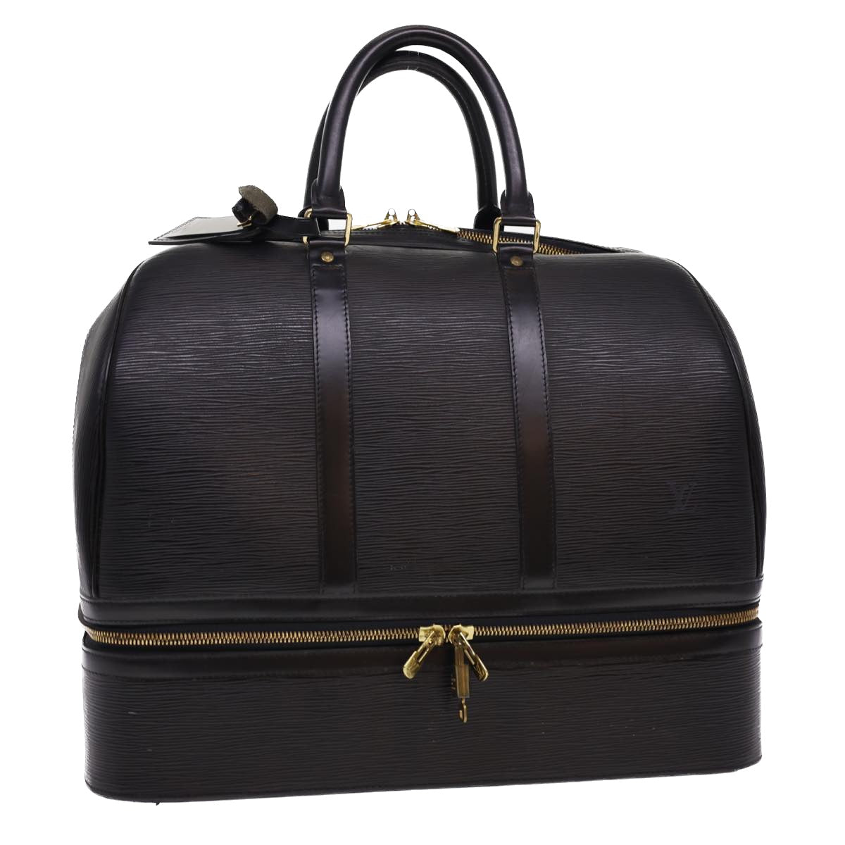 LOUIS VUITTON Epi Sac Sports Boston Bag SPO Black LV 40014