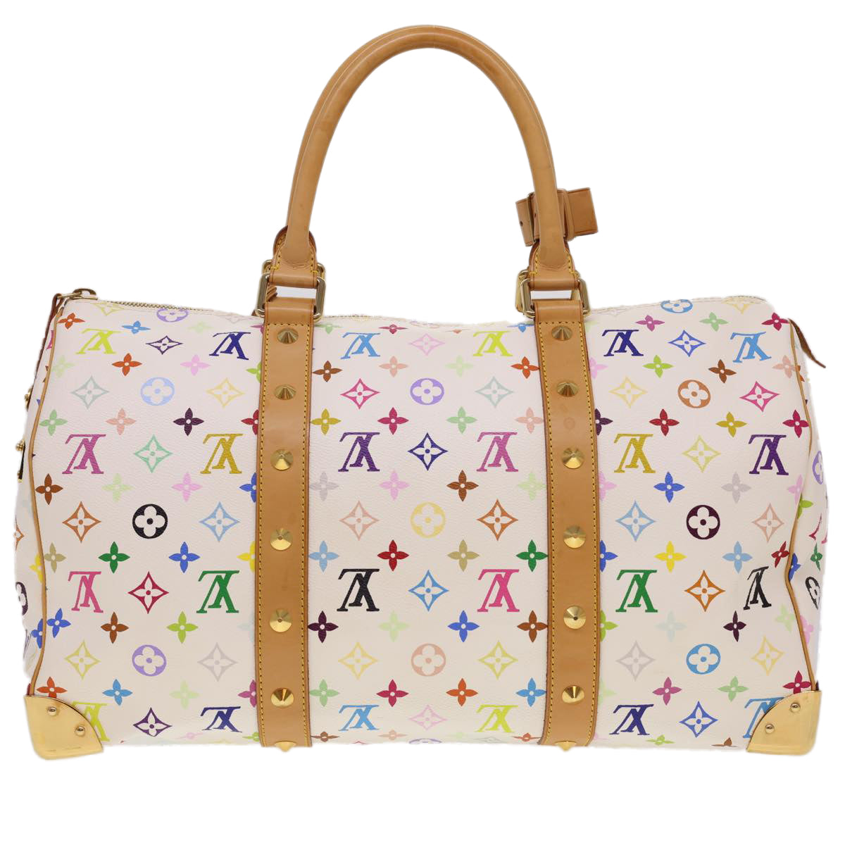 LOUIS VUITTON Monogram Multicolor Keepall 45 Boston Bag M92641 LV 40082A