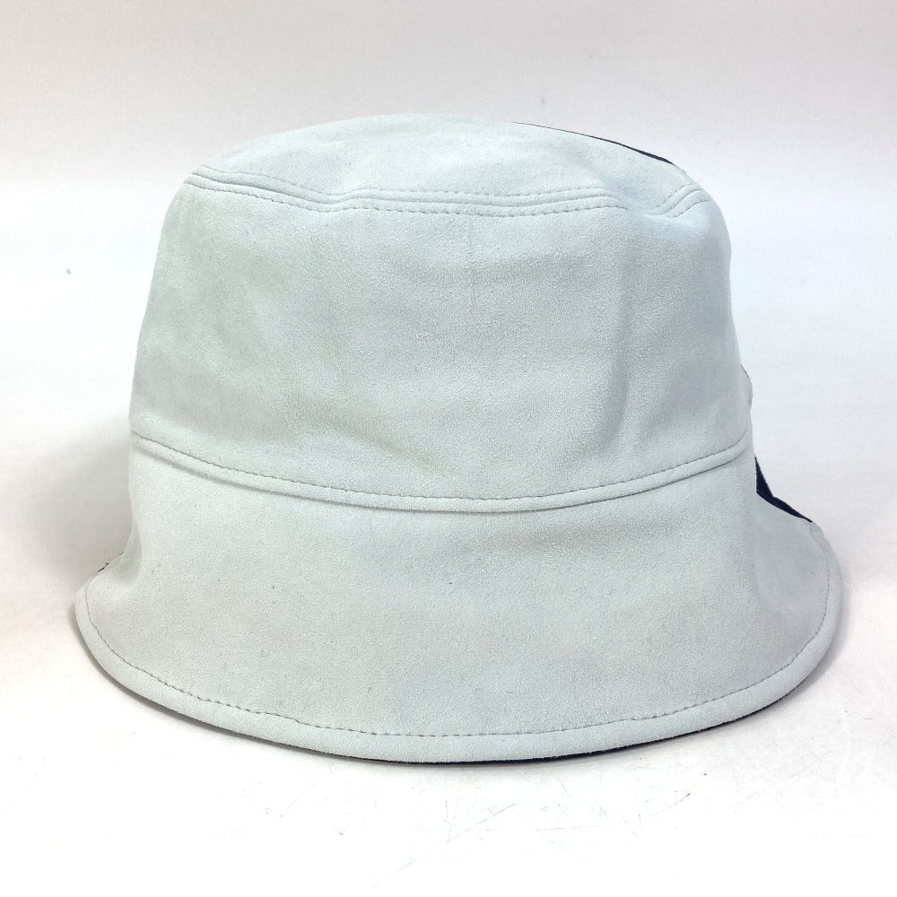 FENDI hat FXQ801 Goatskin blue logo bicolor mens 60