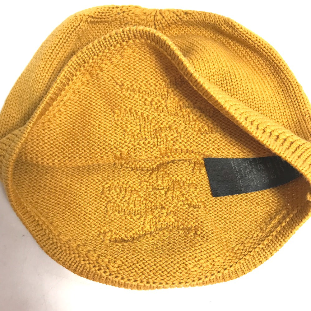FENDI Knit hat FXQ056 wool yellow logo Women