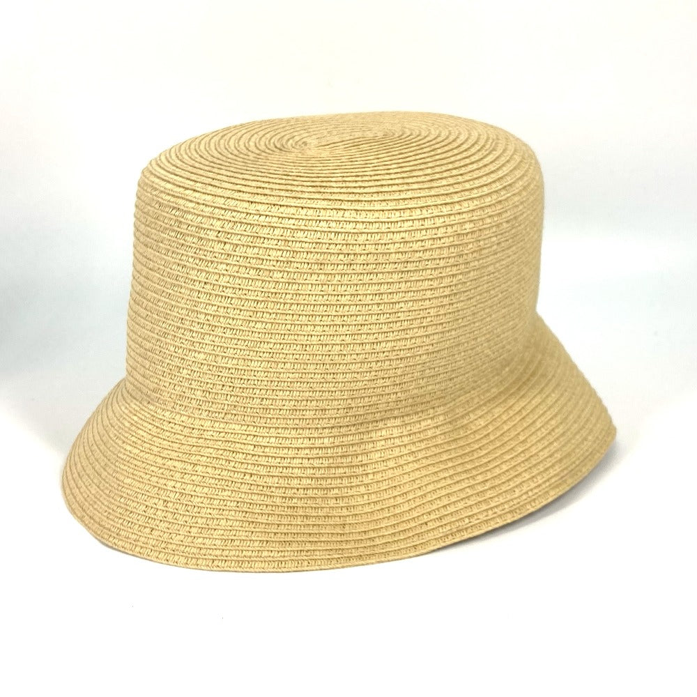 FENDI hat FXQ891 leather beige Handbag AIJE RAFFIA BUCKET Hat Bucket hat & drawstring bag Women