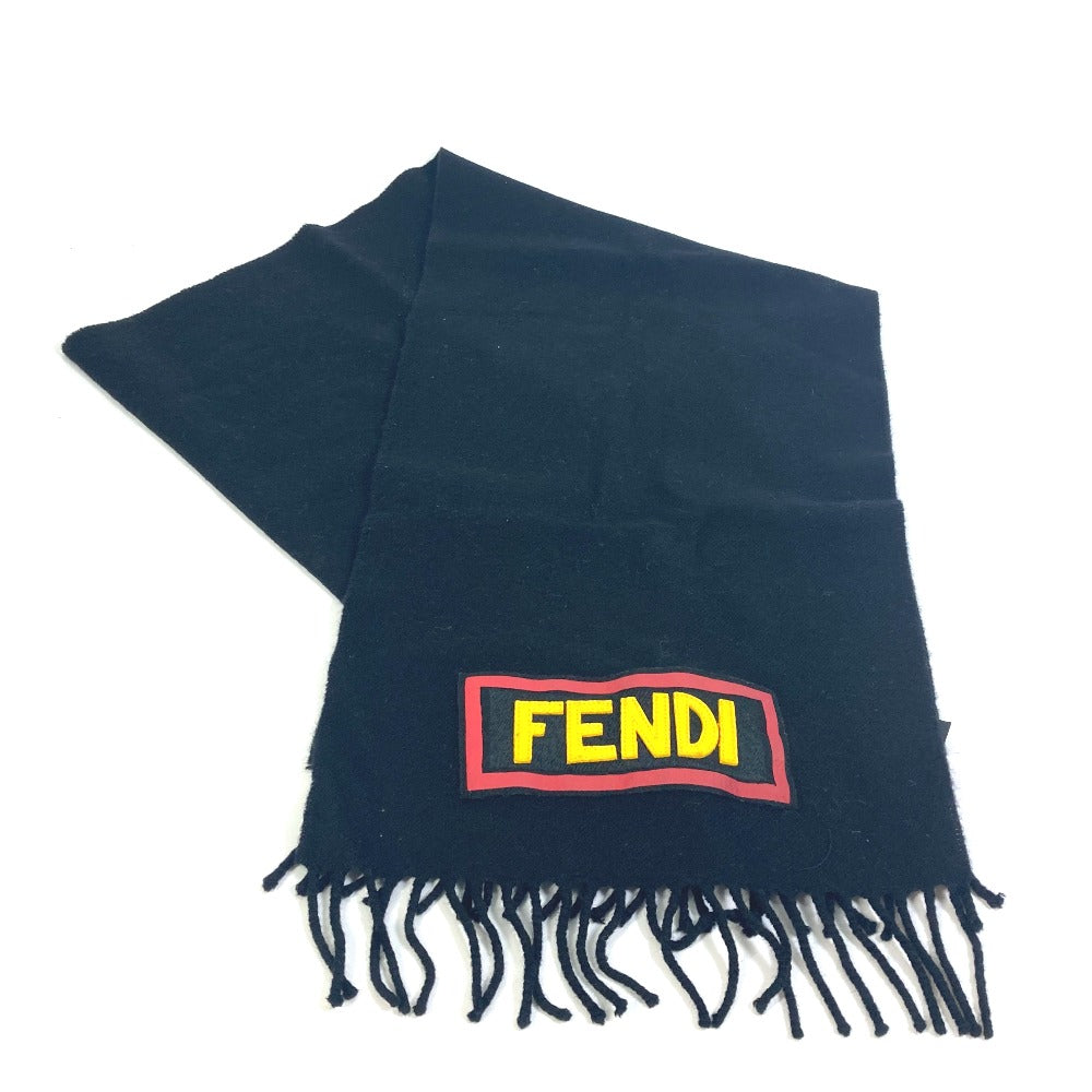 FENDI Scarf FXS124 wool black apparel scarf mens