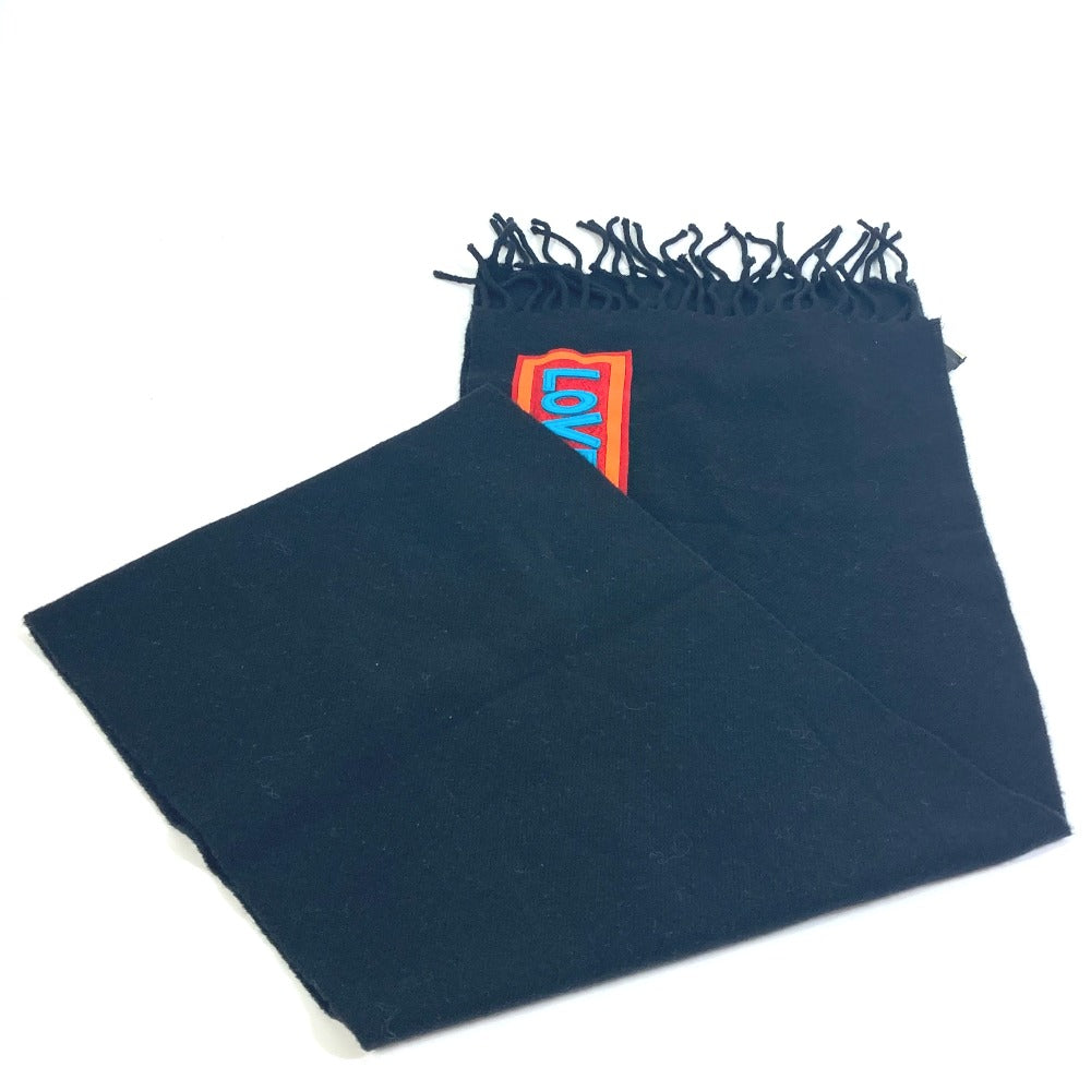 FENDI Scarf FXS124 wool black apparel scarf mens