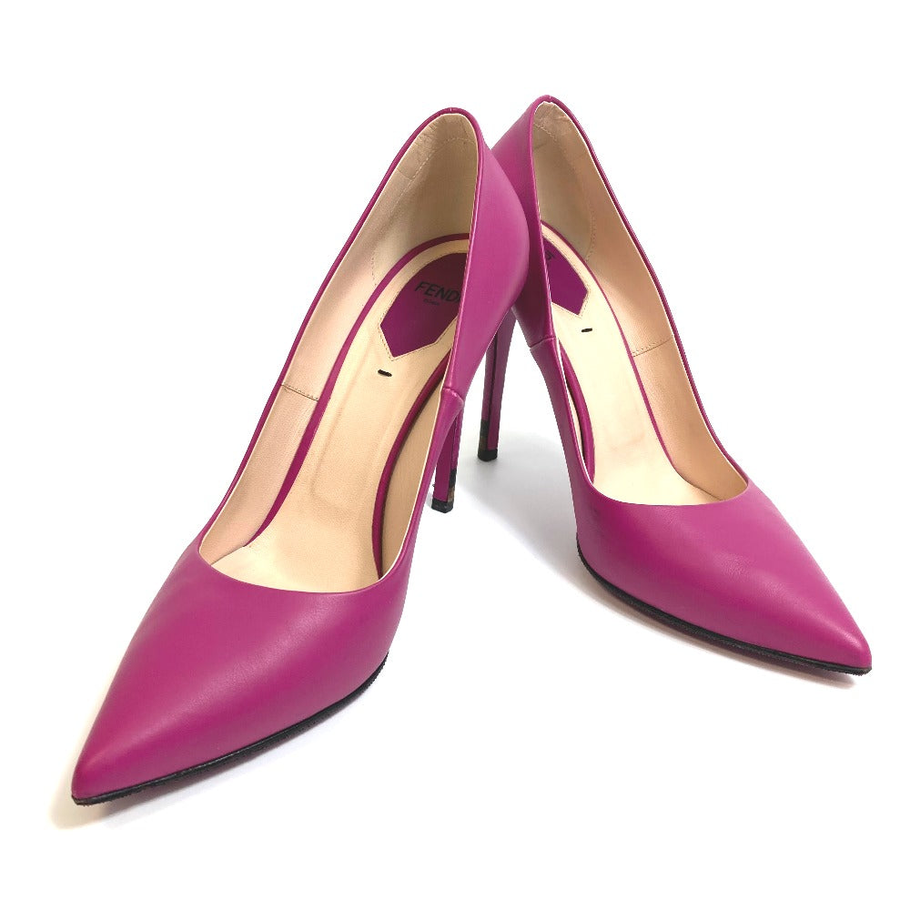 FENDI pumps leather purple Pointed toe Women 39