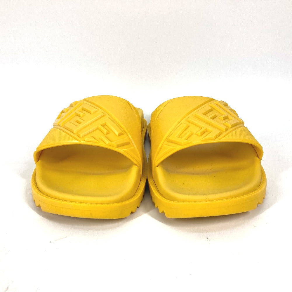 FENDI Sandals 7X1377 rubber yellow shoes logo mens 7