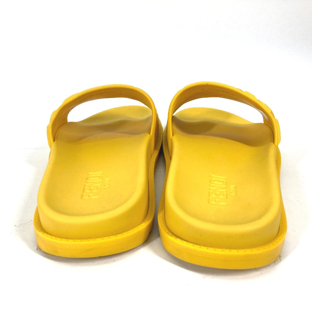 FENDI Sandals 7X1377 rubber yellow shoes logo mens 7
