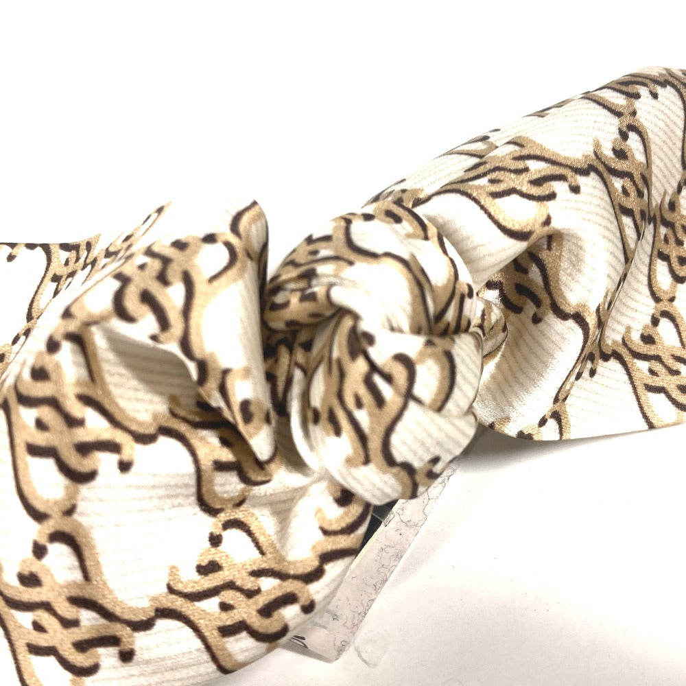 FENDI Valletta FXT114 silk beige logo ribbon