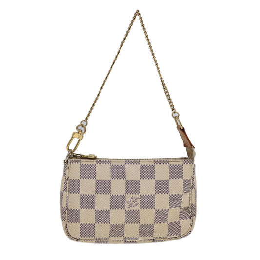 LOUIS VUITTON Damier Azur Mini Pochette Accessoires Pouch N58010 LV 40214
