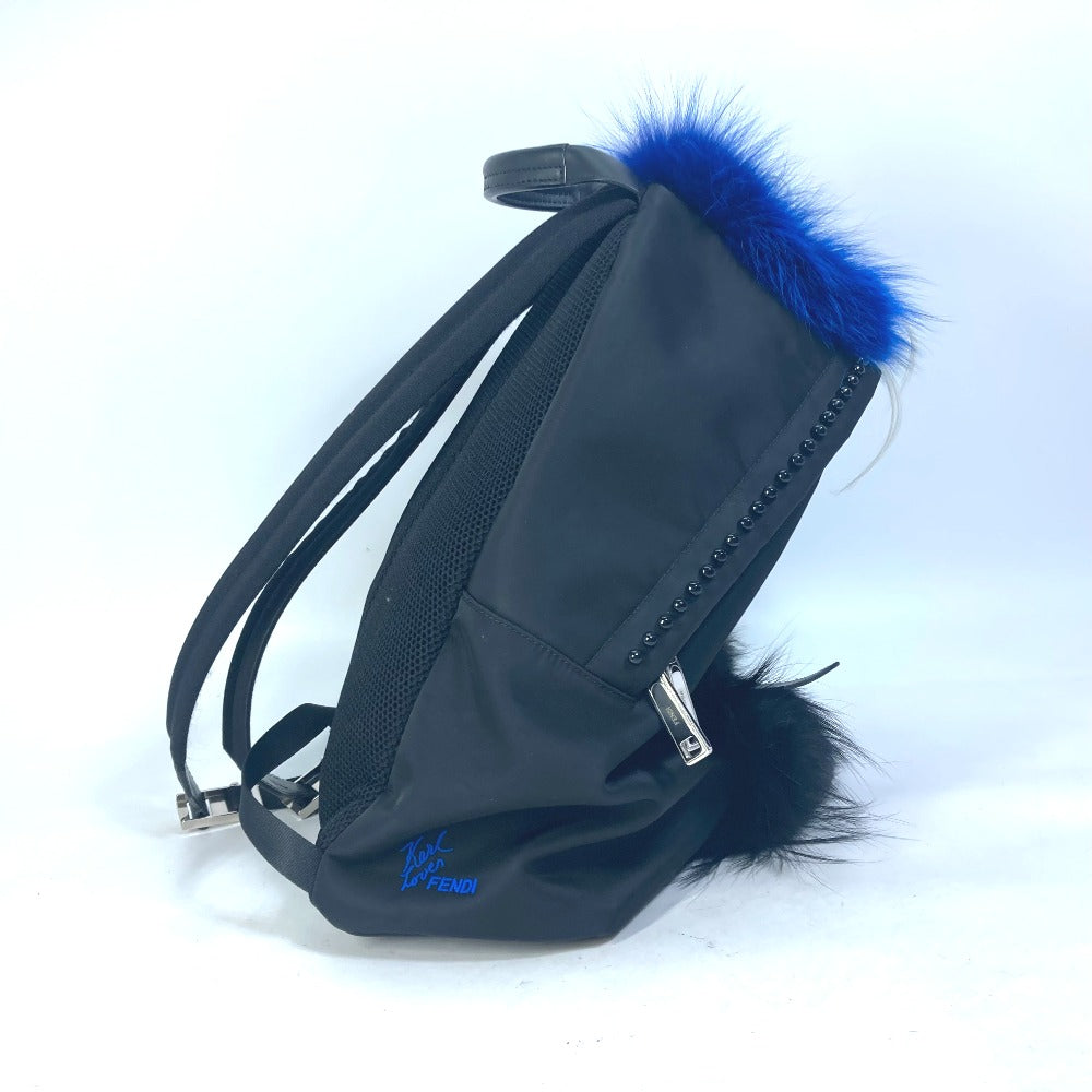 FENDI Backpack 7VZ016 Nylon black backpack bag Karl Lagerfeld Women