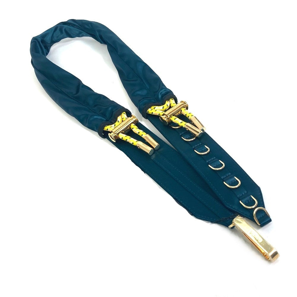 FENDI belt 8C0627 Satin canvas Blue type belt Women