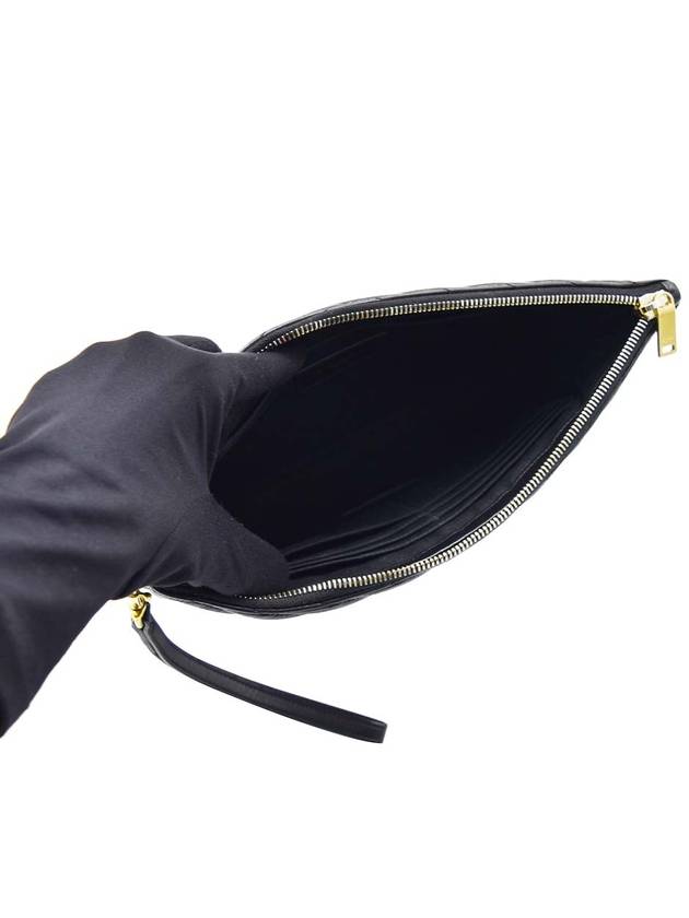 Luxury Saint Laurent Trending 2025 Women s Quilted Leather Gold Clutch Bag 8868