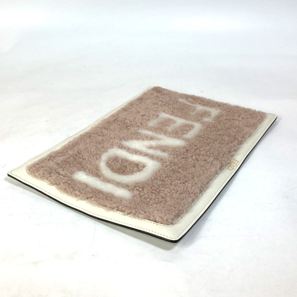 FENDI Other miscellaneous goods 7AR921 Leather, Fur pink CHAOS collaboration logo PC cover, computer cover, IPAD cover Women