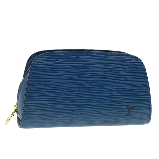 LOUIS VUITTON Epi Dauphine PM Pouch Blue M48445 LV 40379