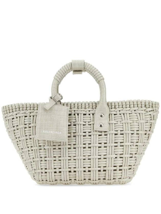 Luxury Balenciaga Trending 2026 Bistro XS Basket Tote Bag Abbey Stone