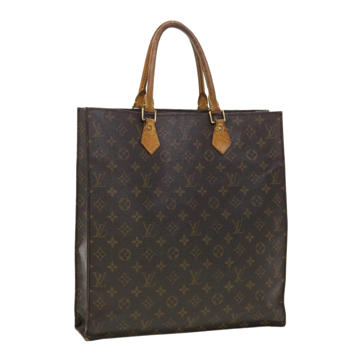 LOUIS VUITTON Monogram Sac Plat Hand Bag M51140 LV 40401
