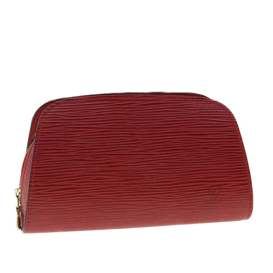 LOUIS VUITTON Epi DauphinePM Pouch Red M48447 LV 40407