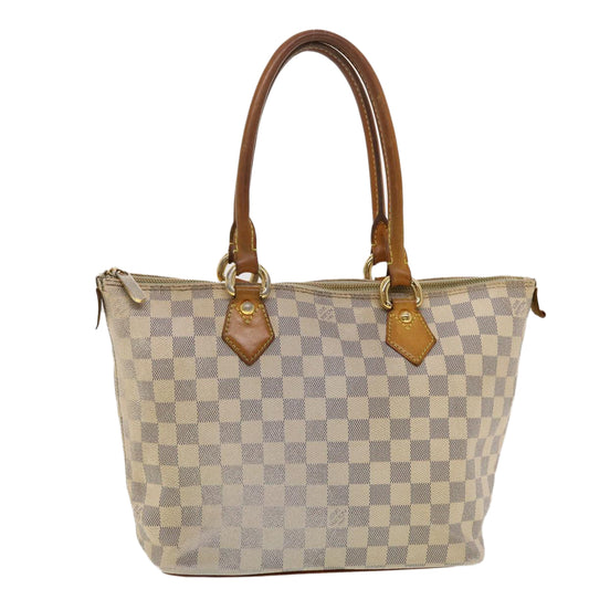 LOUIS VUITTON Damier Azur Saleya PM Tote Bag N51186 LV 40418