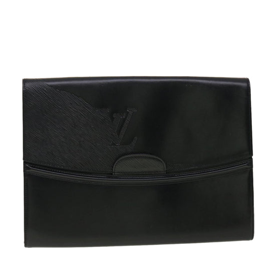 LOUIS VUITTON Opera line Aegean Clutch Bag Leather Black M63962 LV 40428
