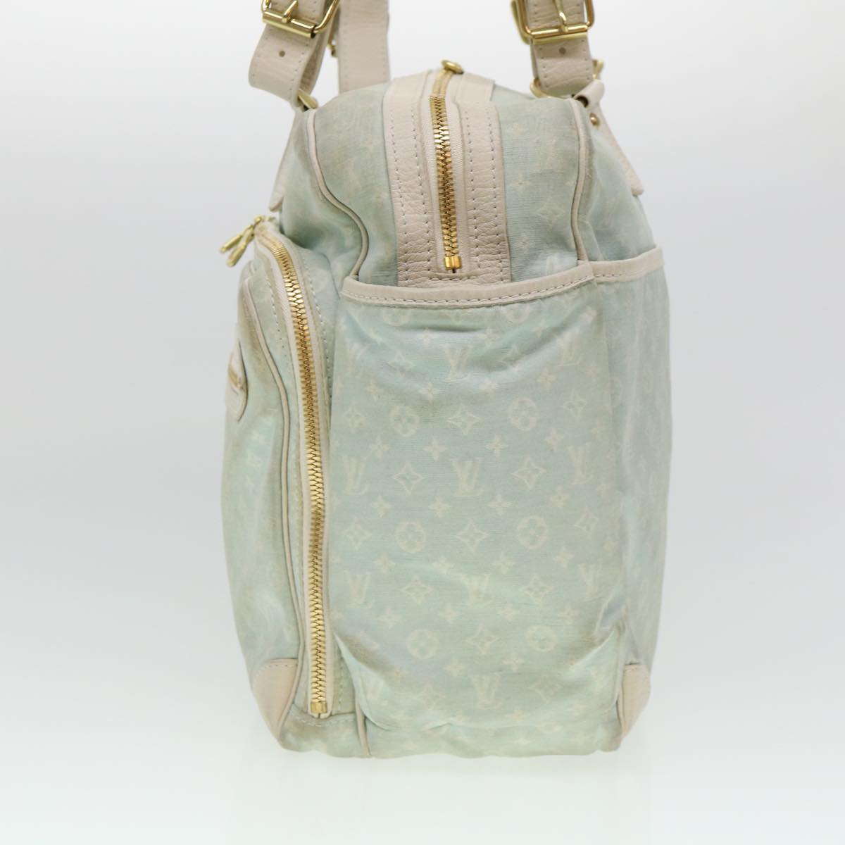 LOUIS VUITTON Monogram Mini Lin Sac Arange Mothers Bag Blue M95256 LV Auth 40602