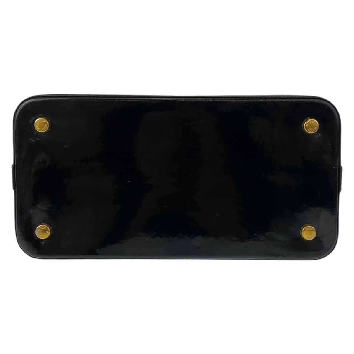 LOUIS VUITTON Handbag M91398 Patent leather Yellow Black Gold Metal Monogram Vernis LockitMM Yayoi Kusama