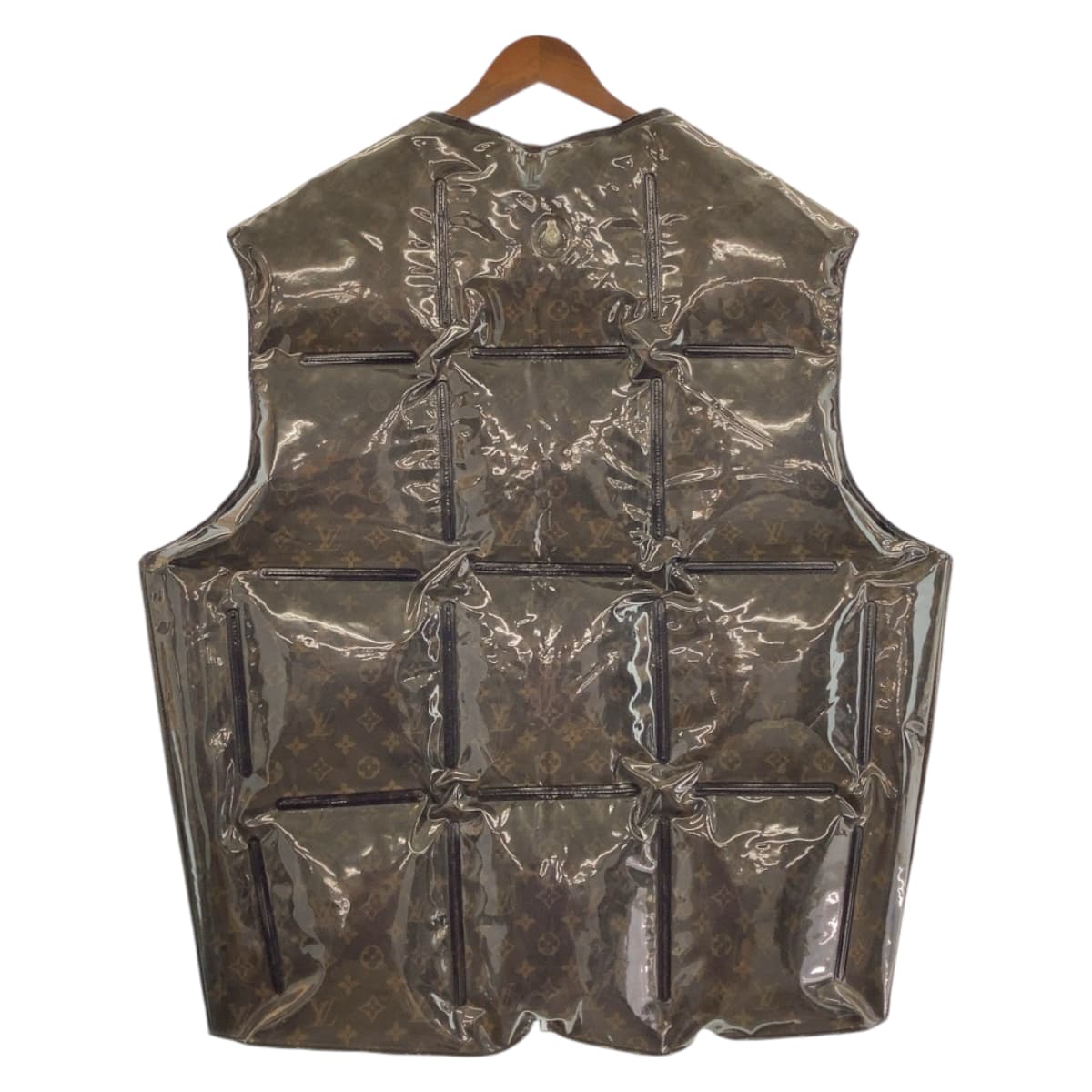 LOUIS VUITTON Vest RM211 AK3 HKG75W Plastics Brown Monogram Virgil Abloh 48