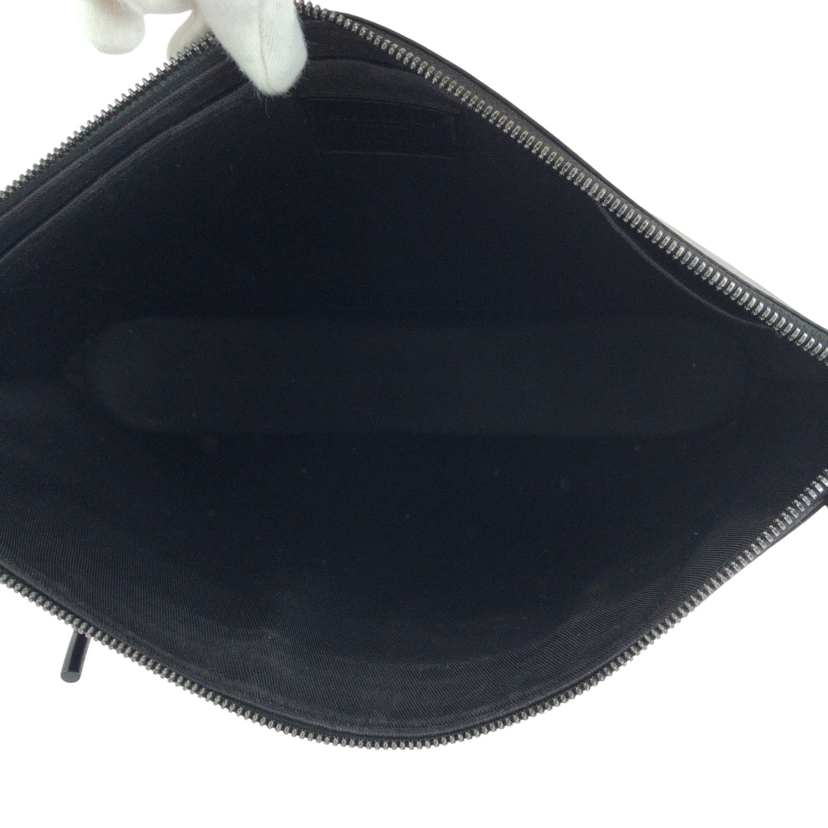 LOUIS VUITTON Clutch bag M63373 Patent leather Black SilverMetal Clutch bag business bag Monogram Eclipse pochette cosmos mens Used