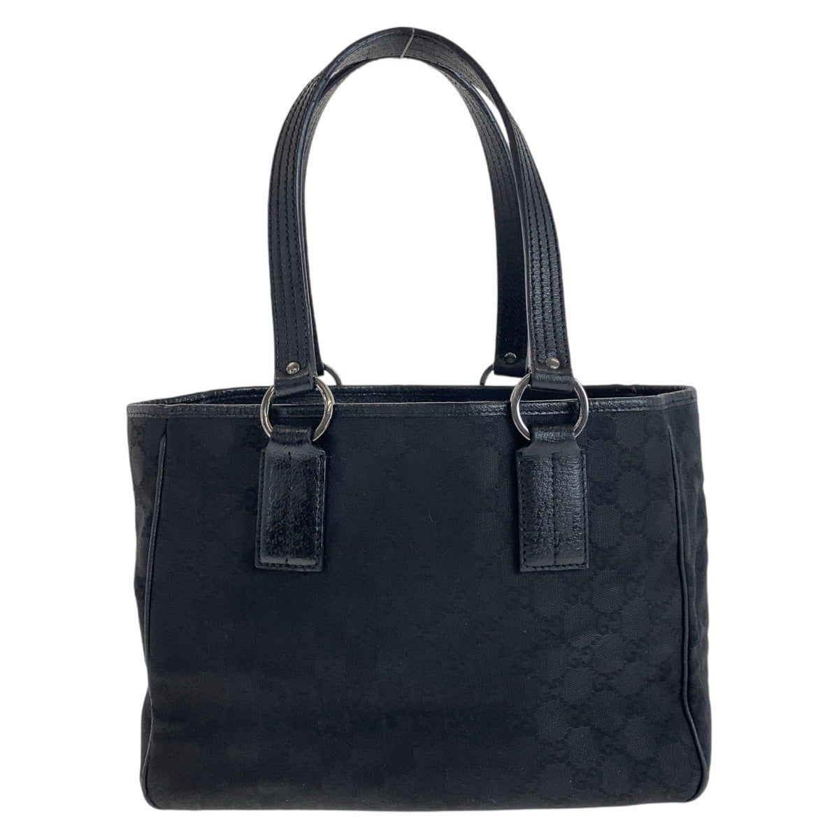 GUCCI Tote Bag 113019 GG canvas Black SilverMetal