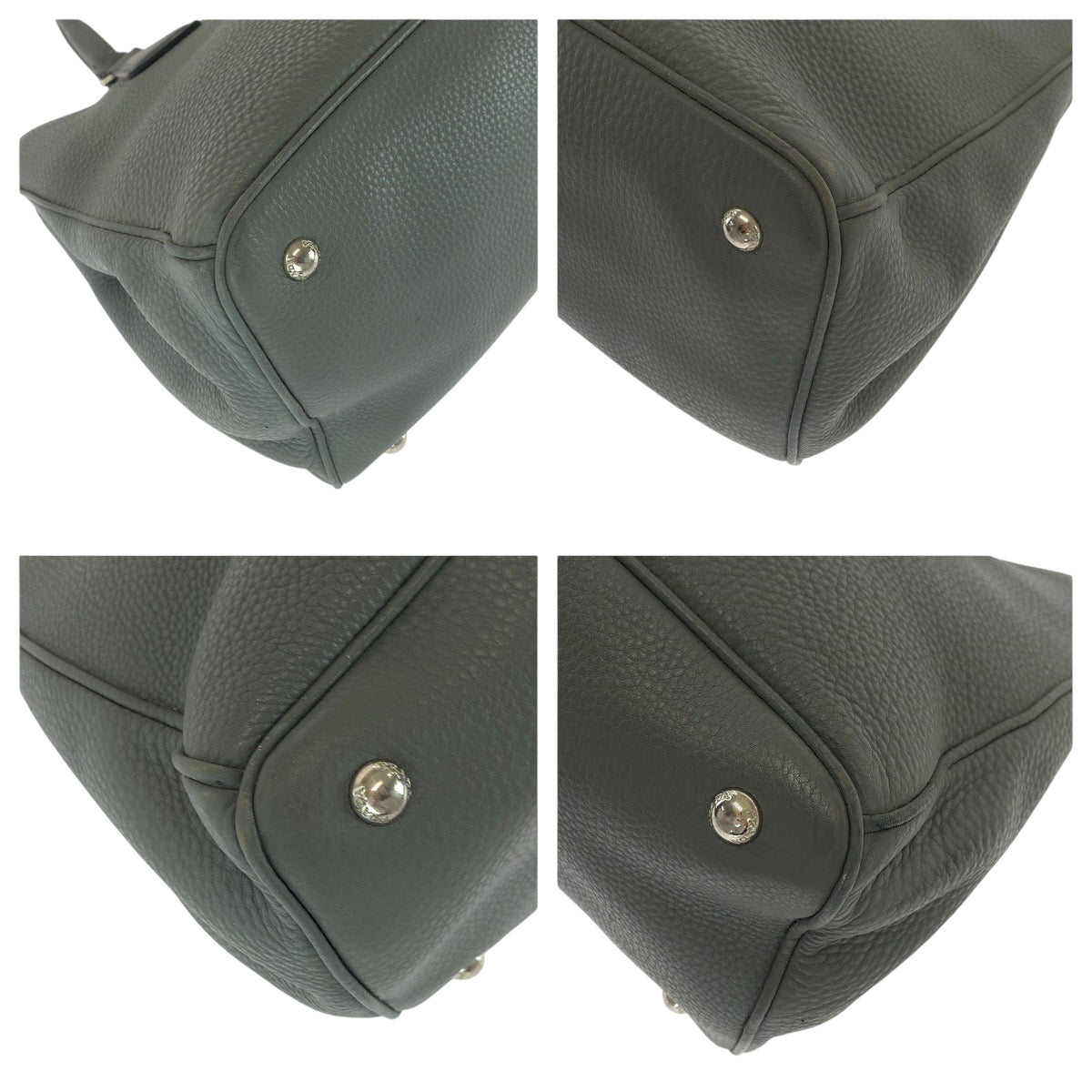 PRADA Shoulder Bag BN2579 leather gray Vitterodino logo
