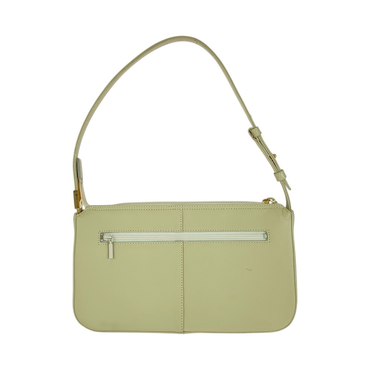 BURBERRY Handbag leather Off White Cream Gold Metal Handbag Shoulder Bag Medium Check Pattern Women