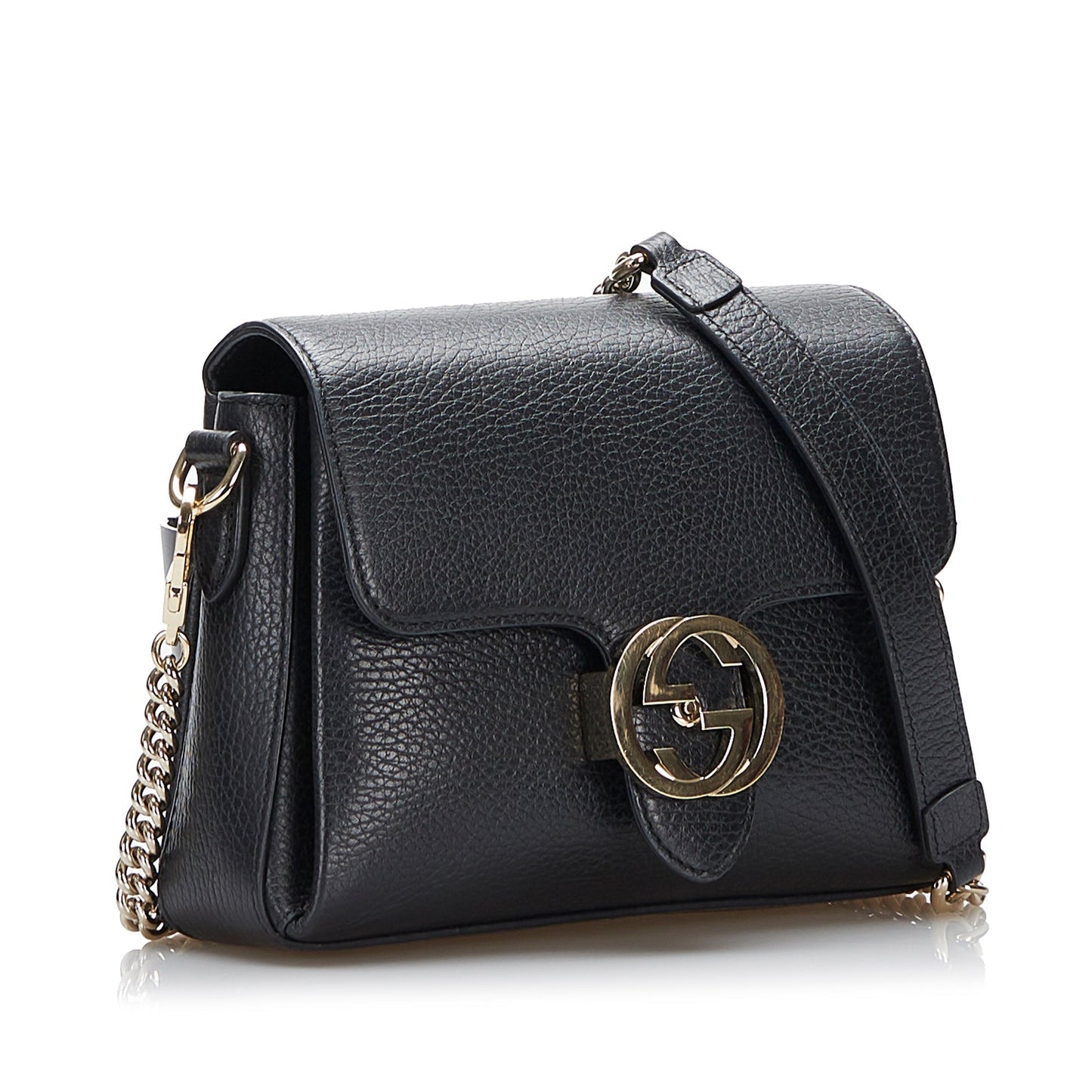 Gucci Interlocking G Leather Chain Crossbody Style 3