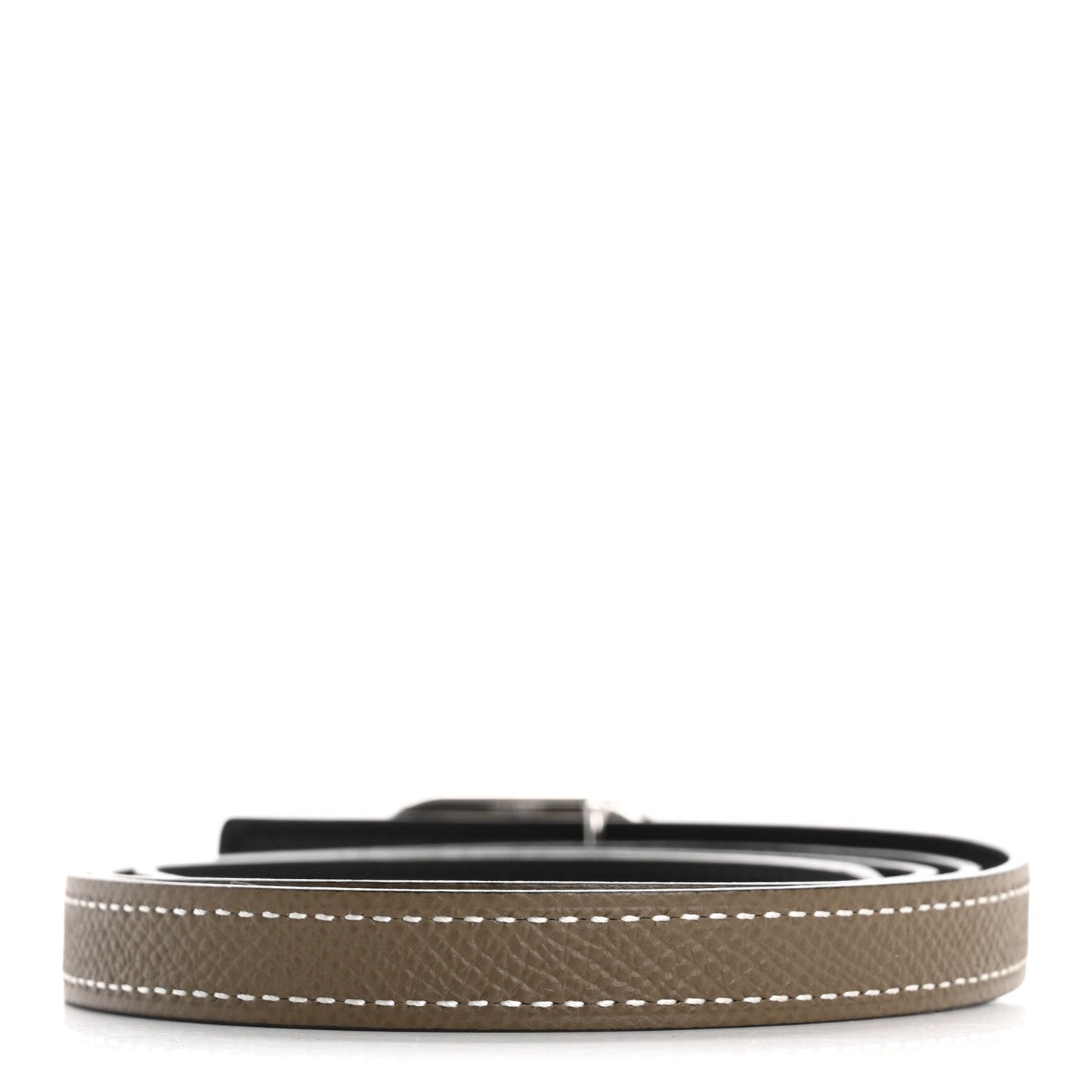 Hermes Swift Epsom 13mm Maillon H 90 36 Belt Black Etoupe