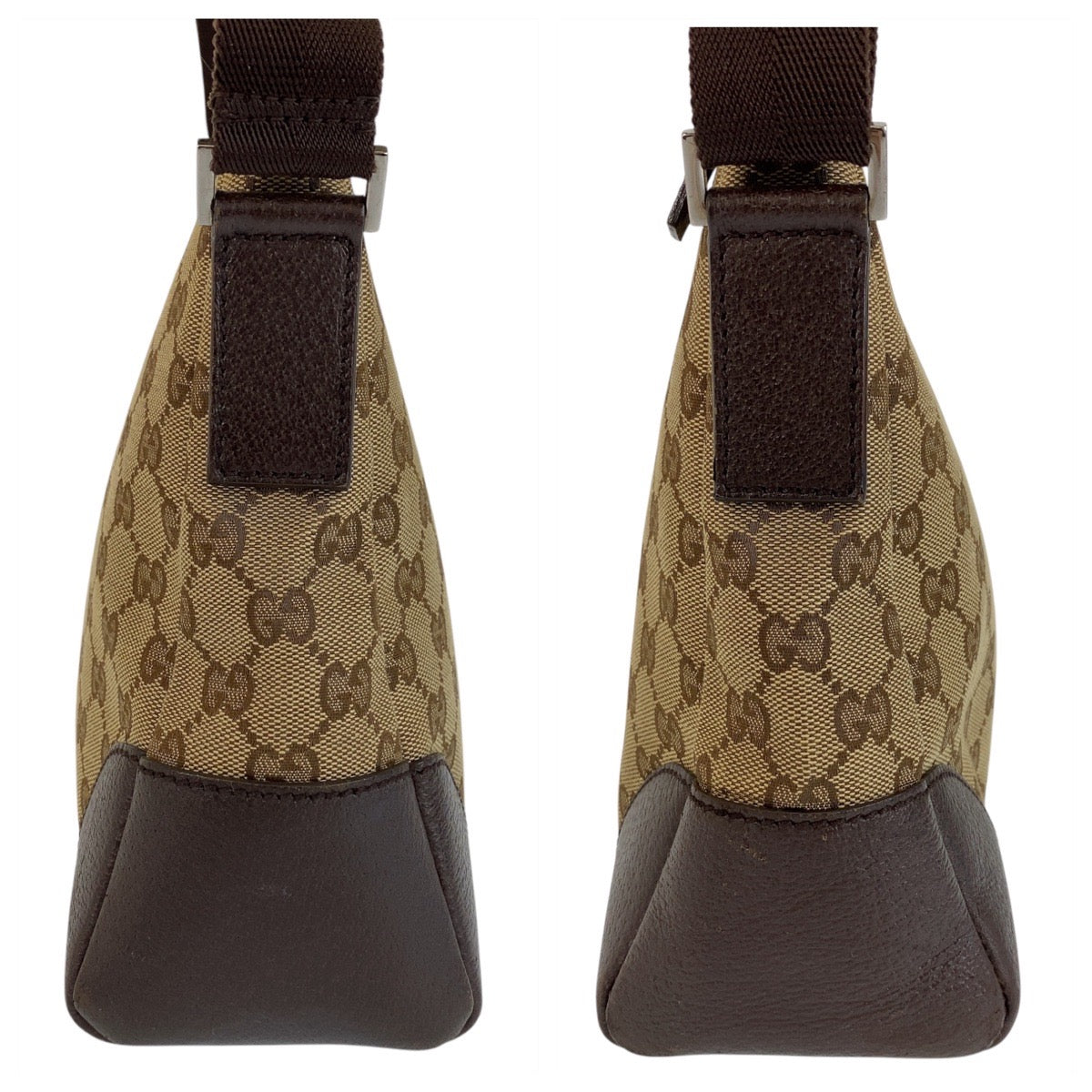 GUCCI Shoulder Bag 114273 GG canvas, leather Brown Crossbody Shoulder Bag Messenger Bag Women Used