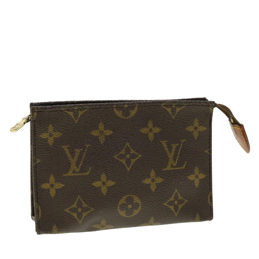 LOUIS VUITTON Monogram Poche Toilette 15 Pouch M47546 LV Auth 41049
