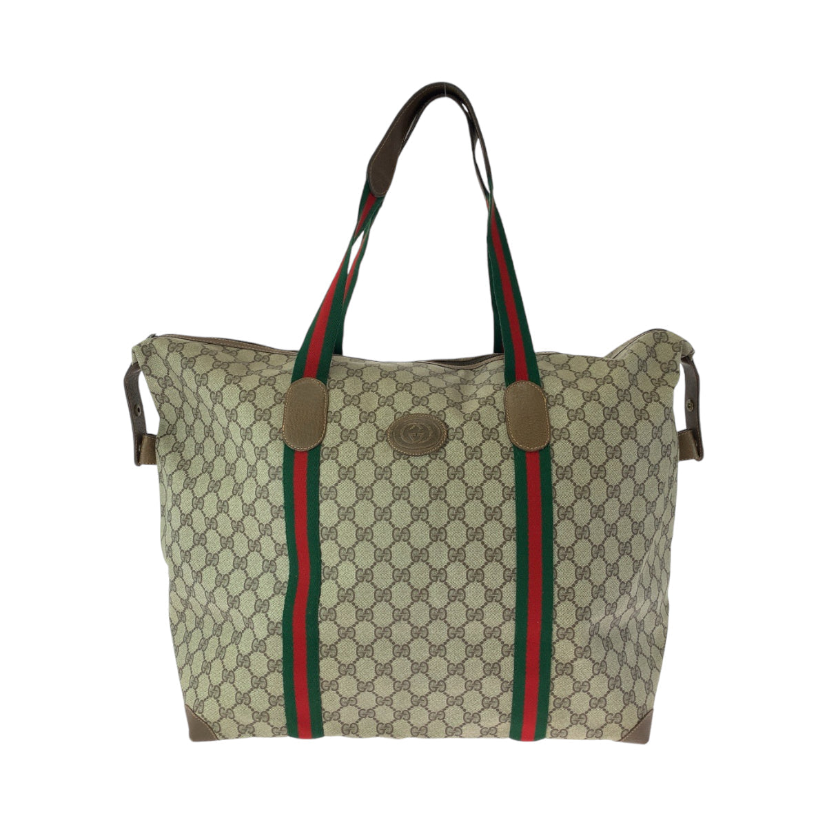 GUCCI Boston Duffel bag 89 19 012 GG Supreme Canvas Beige brown Old Gucci Shelly Line