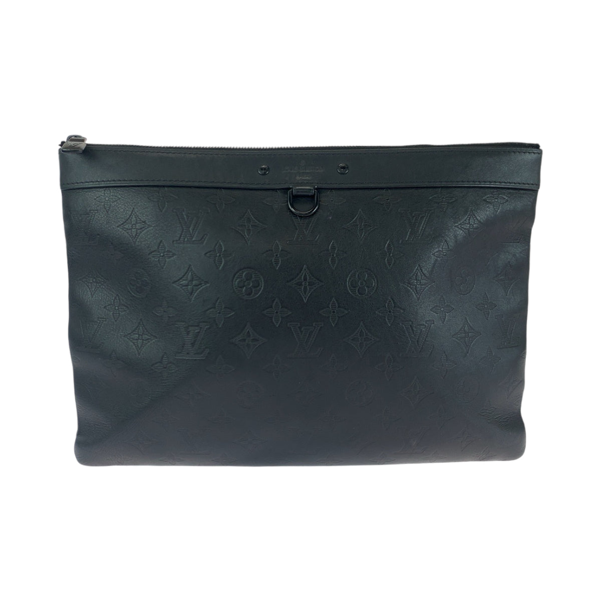 LOUIS VUITTON Clutch bag M62903 leather Black black Clutch bag business bag Monogram shadow Pochette Discovery mens Used