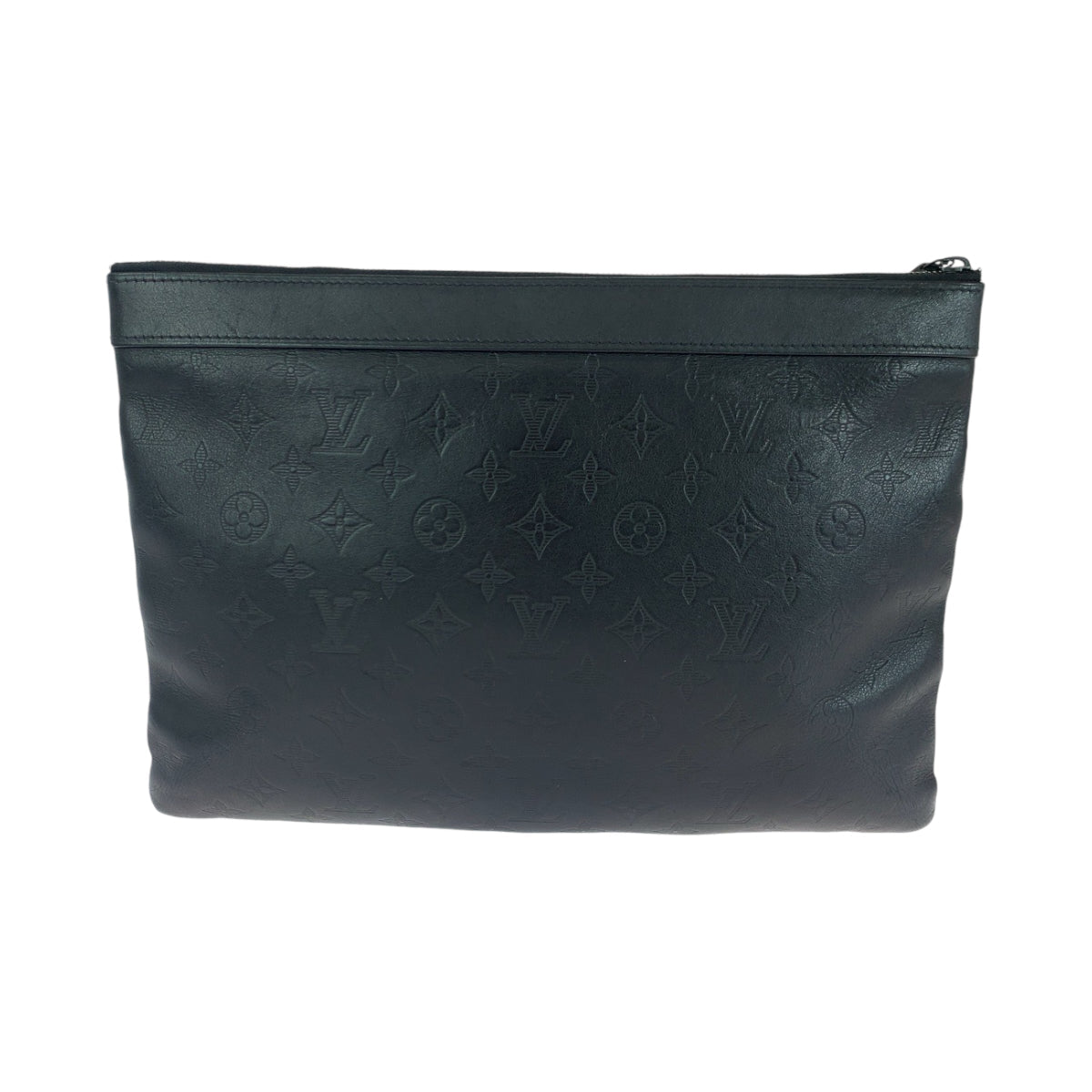 LOUIS VUITTON Clutch bag M62903 leather Black black Clutch bag business bag Monogram shadow Pochette Discovery mens Used