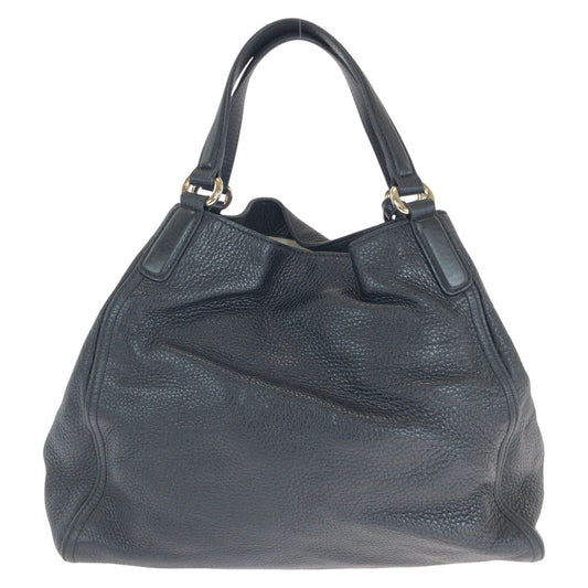 GUCCI Tote Bag 282309 leather Black GoldMetal Tote Bag Shoulder Bag Interlocking Tassels Soho Women Used