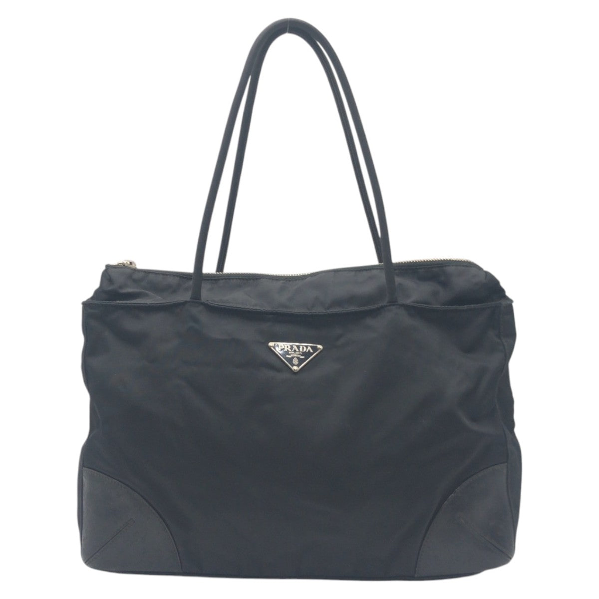 PRADA Tote Bag Nylon Black black Tote Bag Shoulder Bag Handbag Unisex Test Triangular logo Women