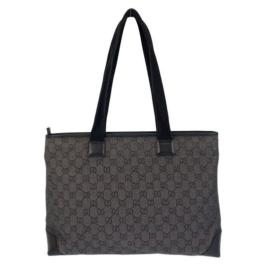 GUCCI Tote Bag 34339 GG canvas, leather Black black Tote Bag Shoulder Bag Women Used