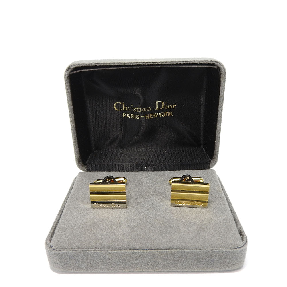 Christian Dior cuffs metal gold mens
