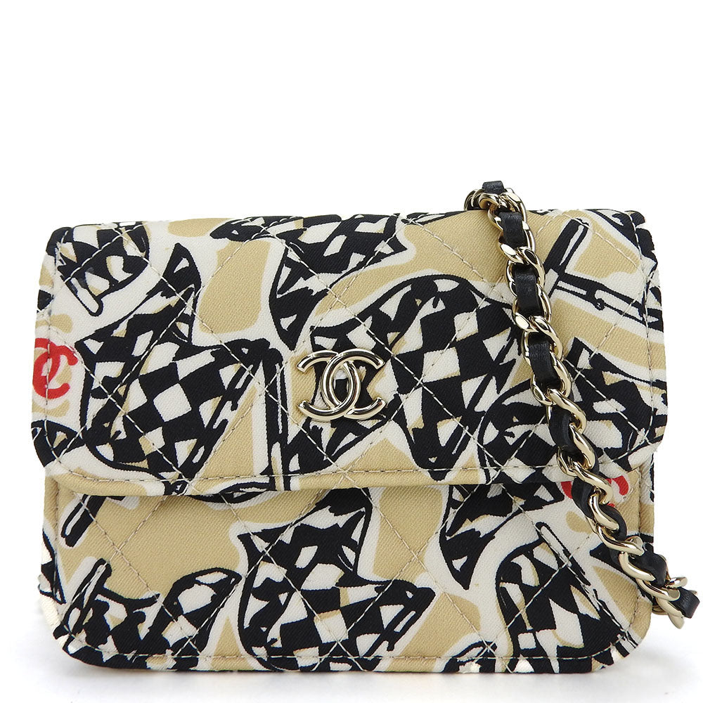 Chanel Canvas Leather Mini Shoulder Bag Classic Flap