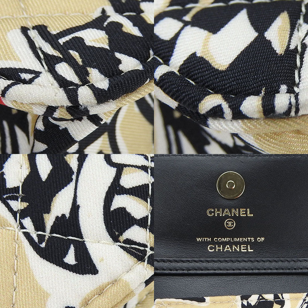 CHANEL Shoulder Bag canvas beige Mini-minimatrasse