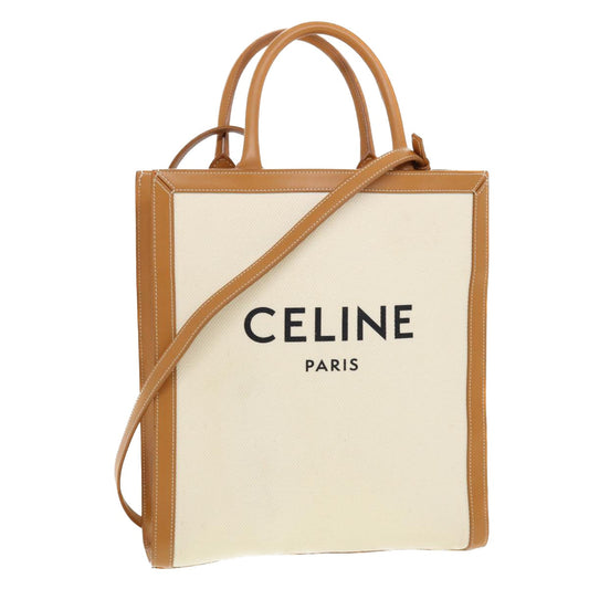 Luxury CELINE Small Vertical Cabas Tote Bag Canvas 2way Whe 192082BNZ.02NT 41168A