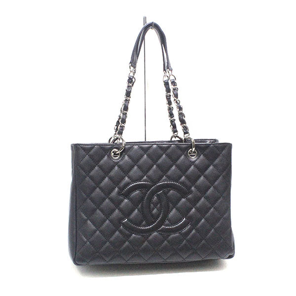 Chanel Caviar Skin Matelasse Chain Shoulder Bag Black